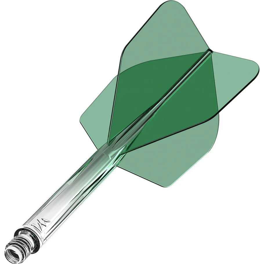 Mission Force 90 - New Moulded Flights & Shaft System - Standard No6 - Gradient - Transparent Green