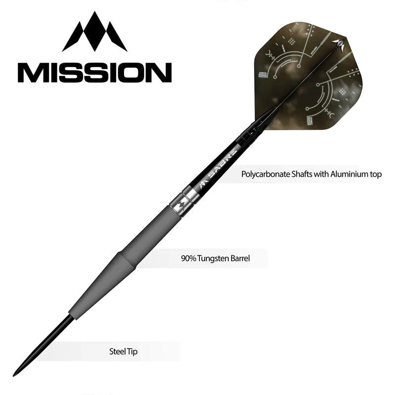 MISSION SATURN DARTS - STEEL TIP - 90% TUNGSTEN - HYPERION