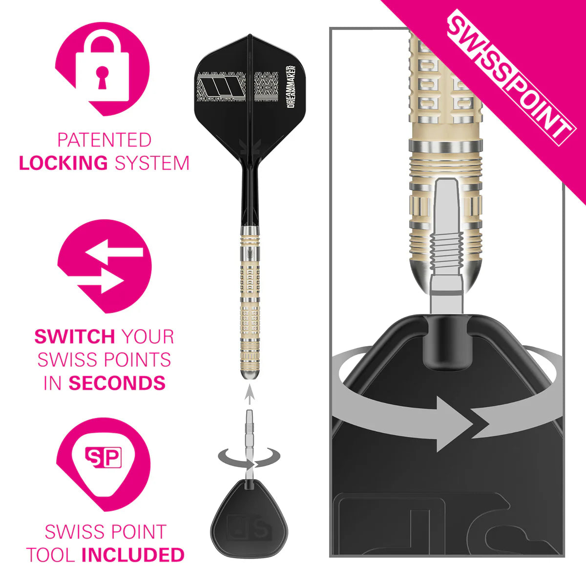 TARGET DIMITRI VAN DEN BERGH 95K 95% TUNGSTEN SP STEEL TIP DARTS