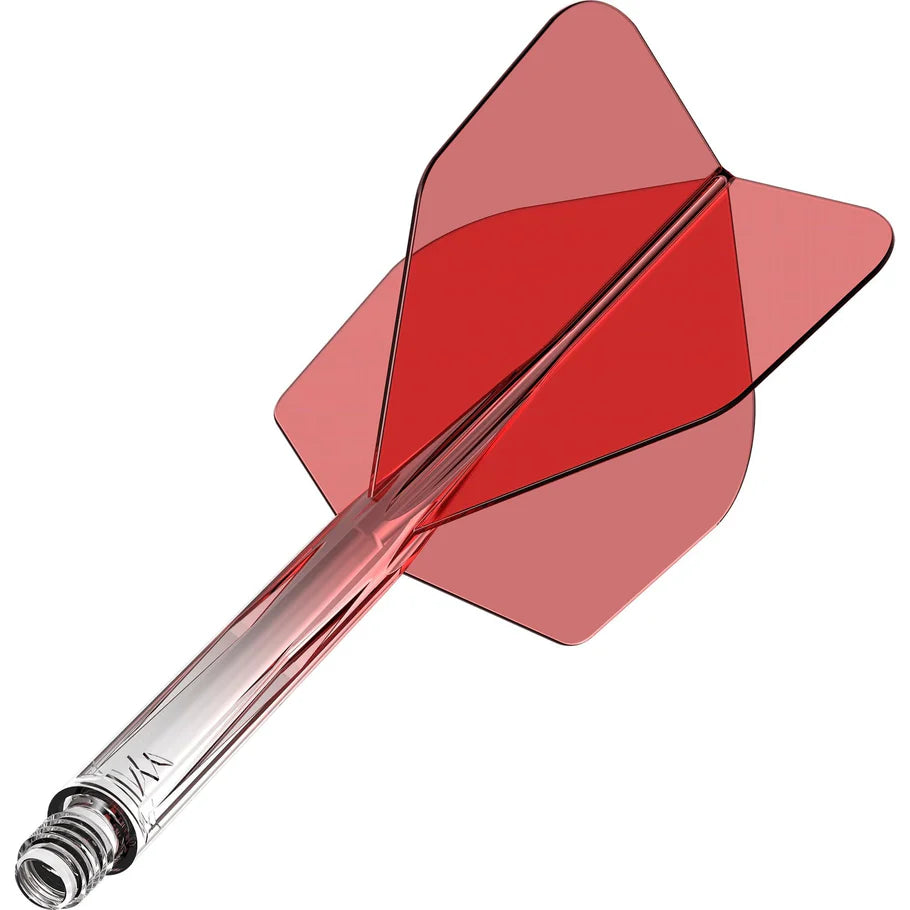 Mission Force 90 - New Moulded Flights & Shaft System - Standard No6 - Gradient - Transparent Red