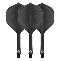Flight Deck Black One Piece Dart Flights and Shaft System by Shot