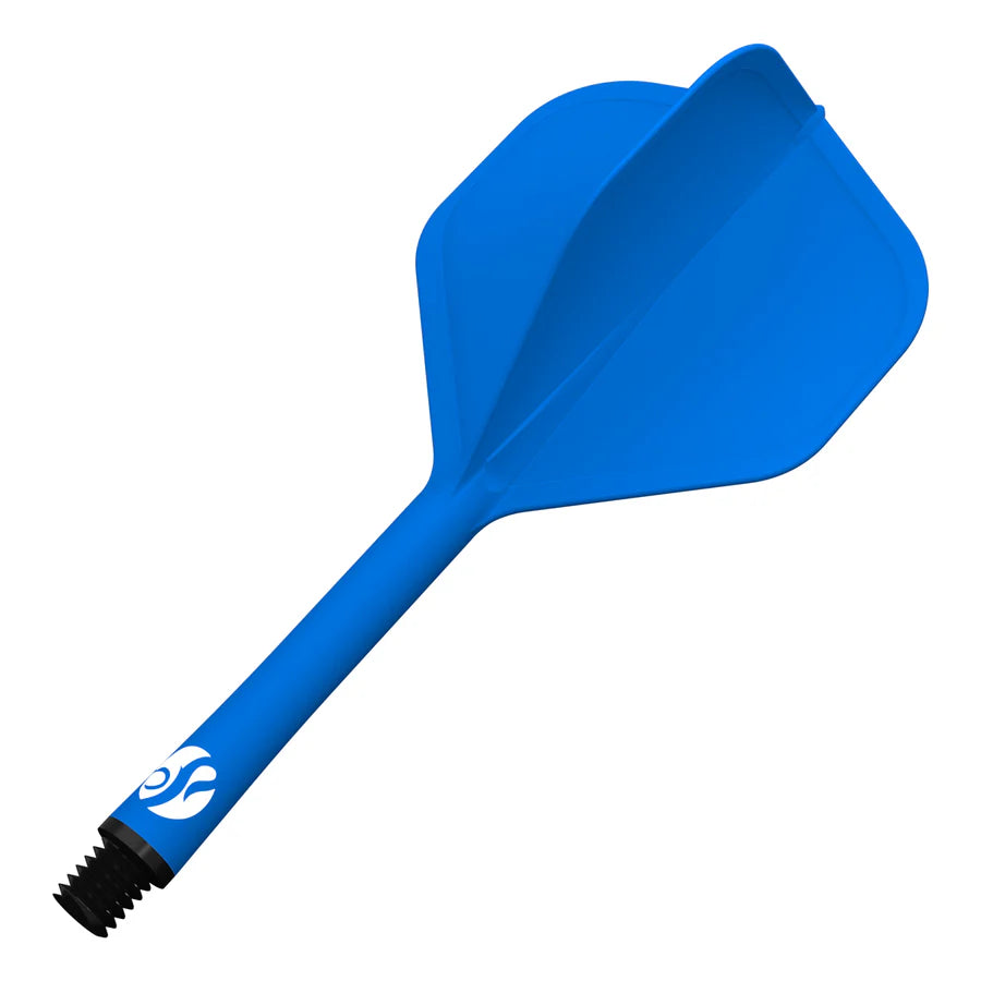 Flight Deck Blue One Piece Dart Flights and Shaft System by Shot