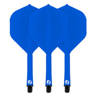 Flight Deck Blue One Piece Dart Flights and Shaft System by Shot