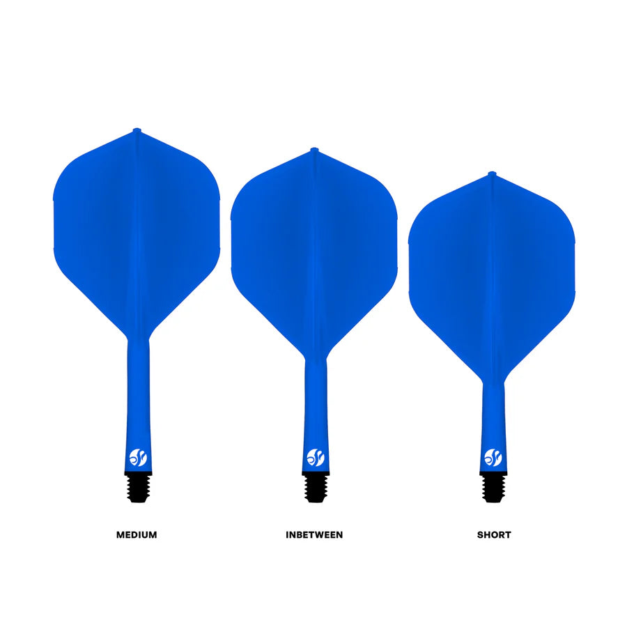 Flight Deck Blue One Piece Dart Flights and Shaft System by Shot