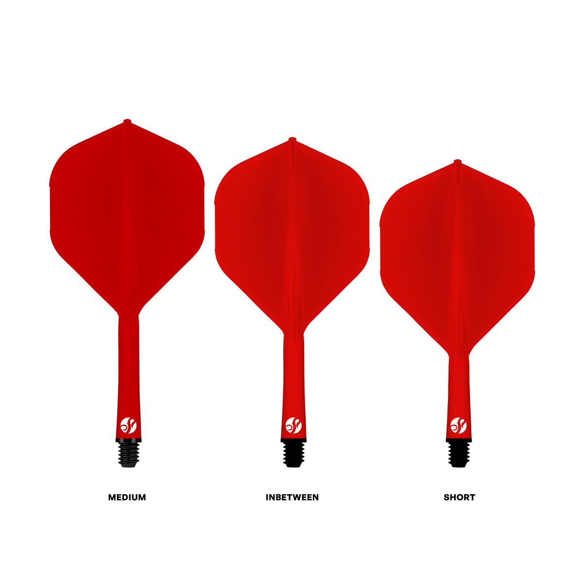 Flight Deck Red One Piece Dart Flights and Shaft System by Shot