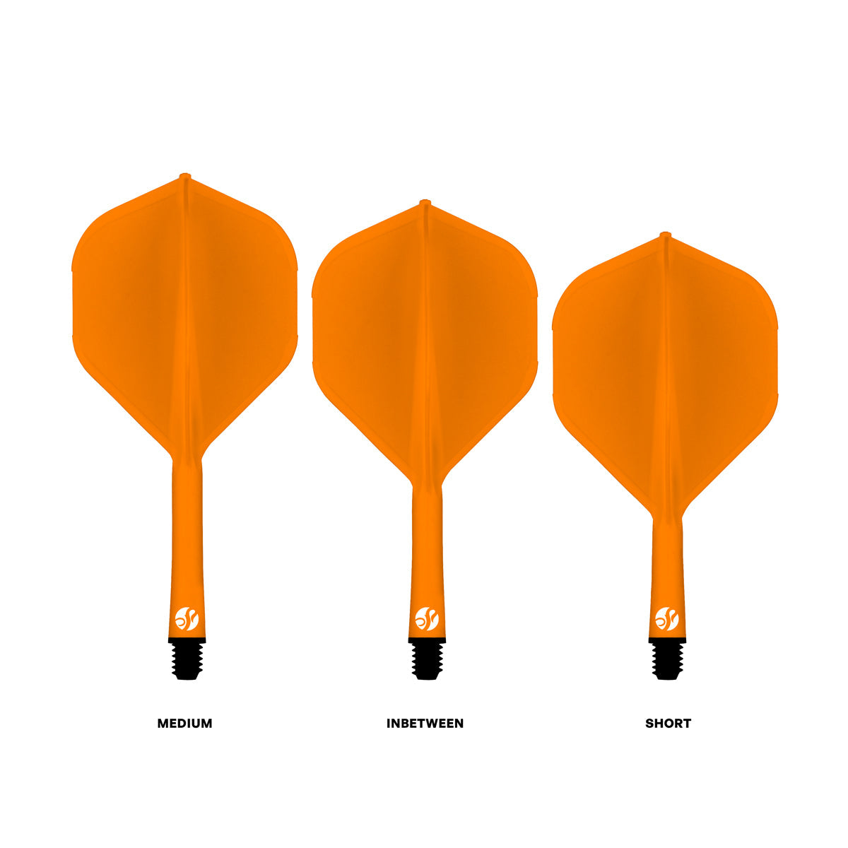 Flight Deck Orange One Piece Dart Flights and Shaft System by Shot