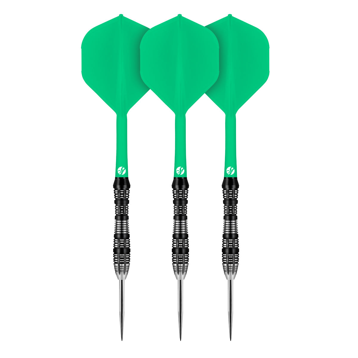 Flight Deck Green One Piece Dart Flights and Shaft System by Shot