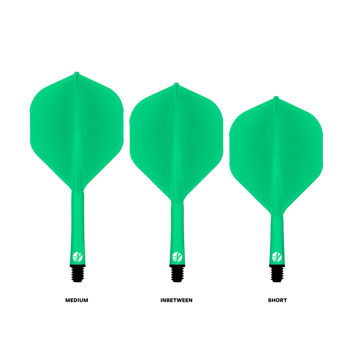 Flight Deck Green One Piece Dart Flights and Shaft System by Shot