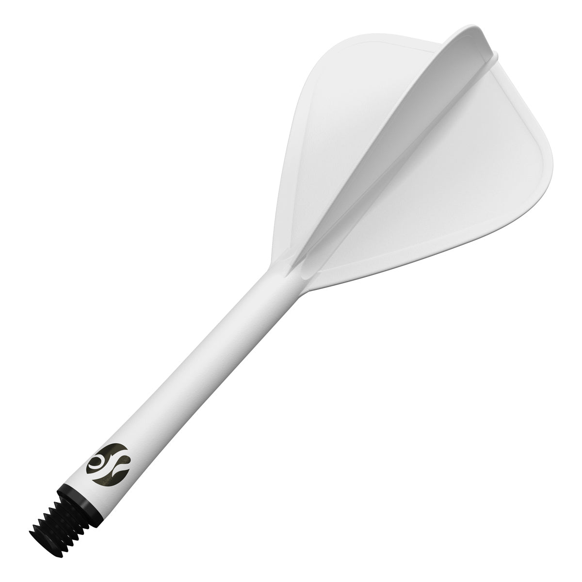 Shot Flight Deck One Piece Dart Flight and Shaft System White Kite Flights