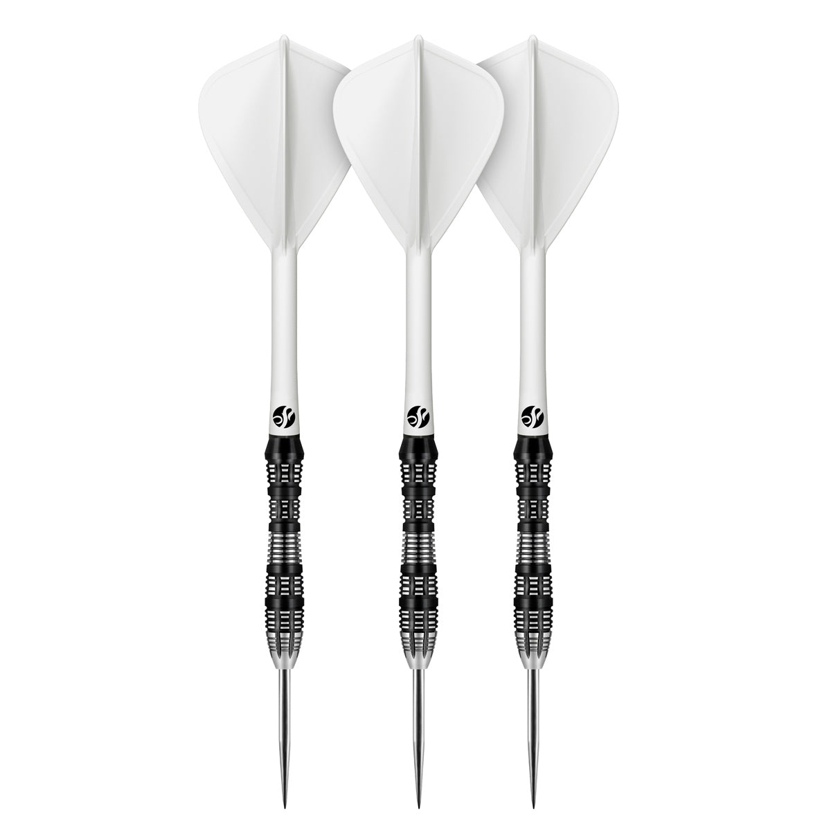 Shot Flight Deck One Piece Dart Flight and Shaft System White Kite Flights