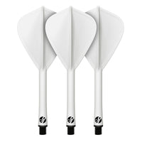 Shot Flight Deck One Piece Dart Flight and Shaft System White Kite Flights