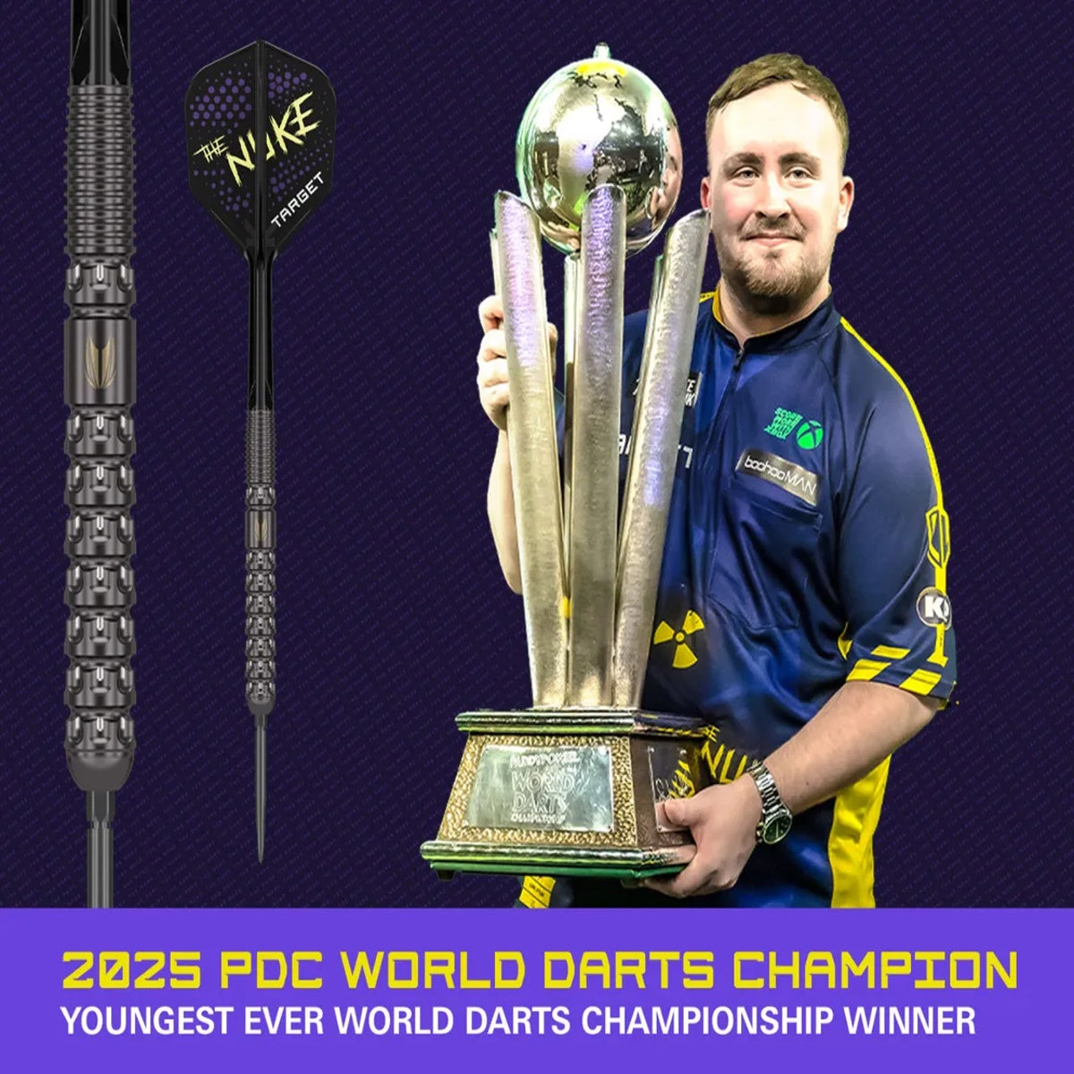 Luke Littler 90% Tungsten Swiss Point Steel Tip Darts by Target