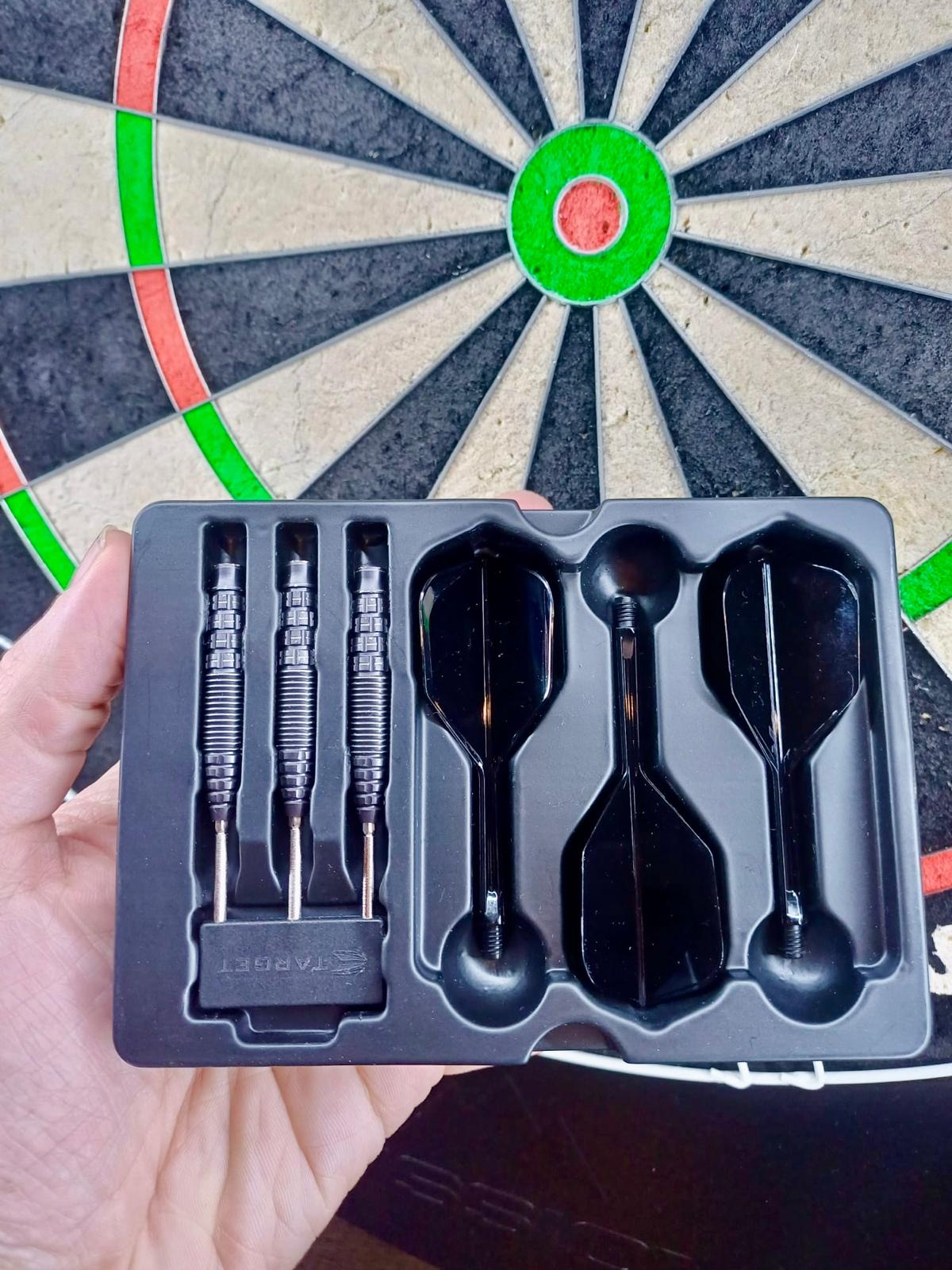 Black Marque Phantom 90% Tungsten SP Steel Tip Darts by Target Japan Pre-Owned 24g