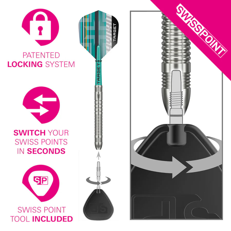 Target Hydro 03 90% Tungsten SP Steel Tip Darts