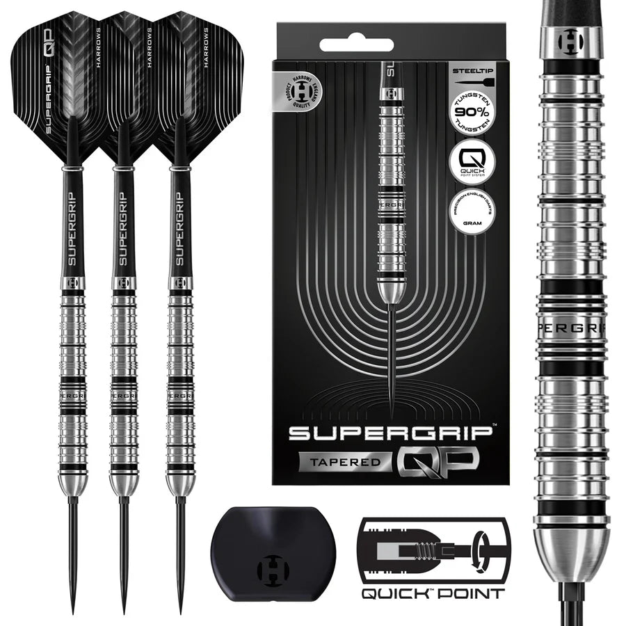 Harrows Supergrip Tapered 90% Tungsten QP Steel Tip Darts