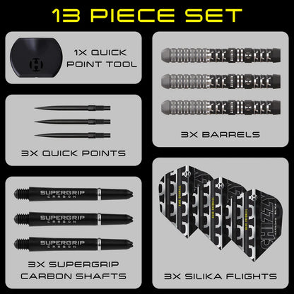 Harrows Dave Chisnall Chizzy Series 4 90% Tungsten QP Steel Tip Darts