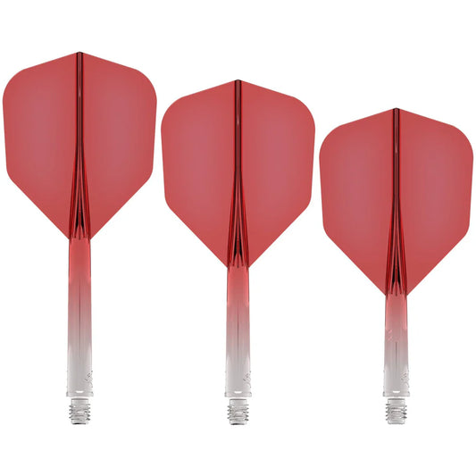 Mission Force 90 - New Moulded Flights & Shaft System - Standard No6 - Gradient - Transparent Red