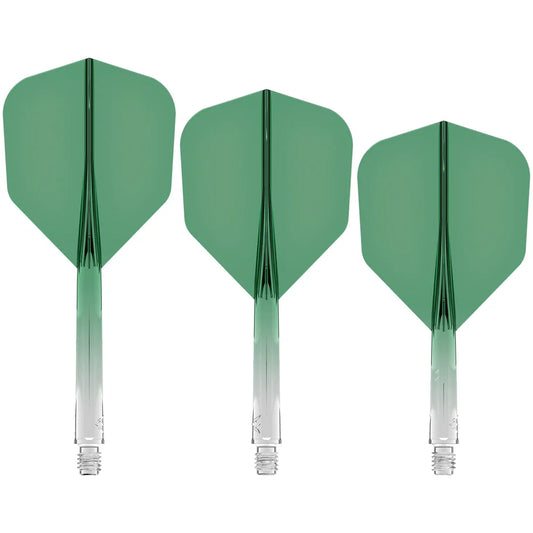 Mission Force 90 - New Moulded Flights & Shaft System - Standard No6 - Gradient - Transparent Green
