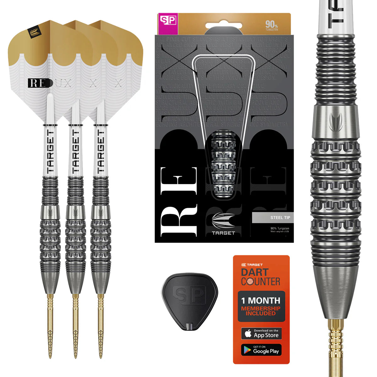 TARGET REDUX 02 90% TUNGSTEN SP STEEL TIP DARTS