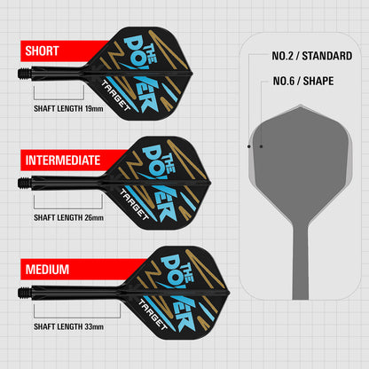Phil Taylor No2 K-Flex One Piece Dart Flights by Target