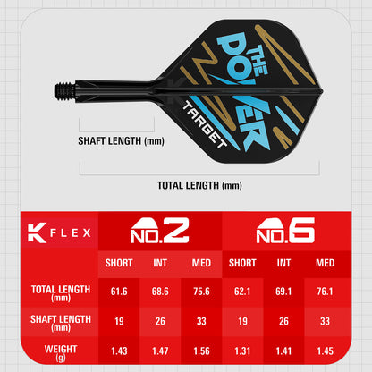Phil Taylor No2 K-Flex One Piece Dart Flights by Target