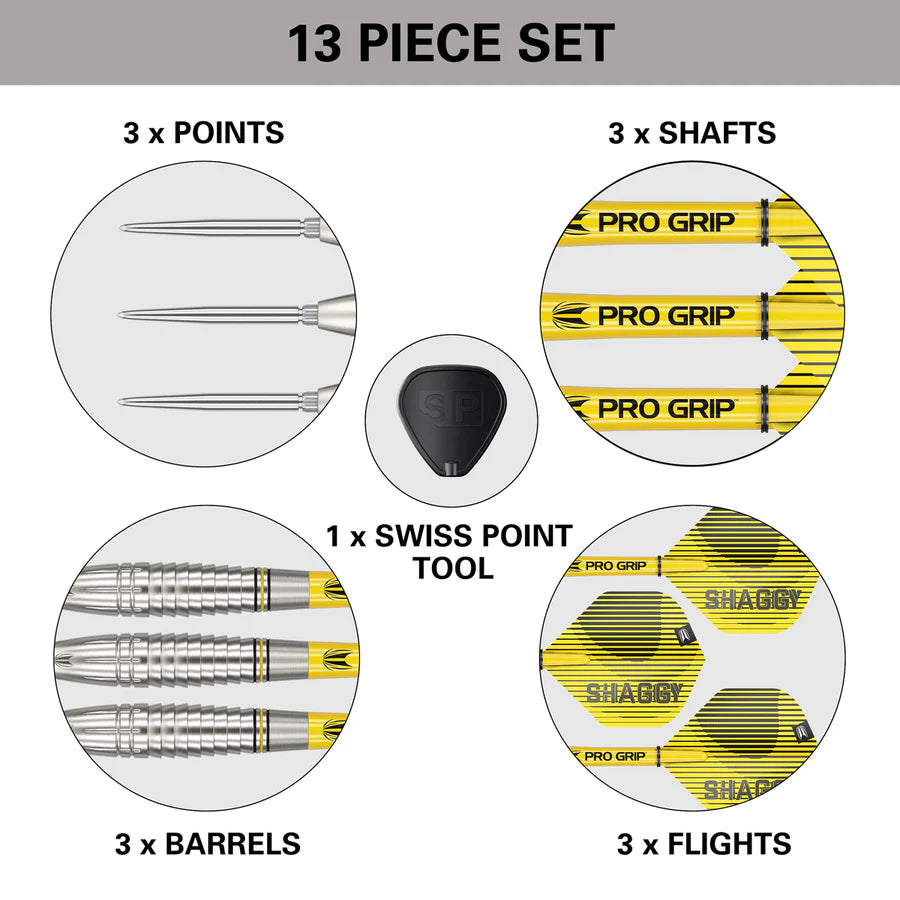 Scott Williams G1 90% Tungsten Swiss Steel Tip Darts by Target