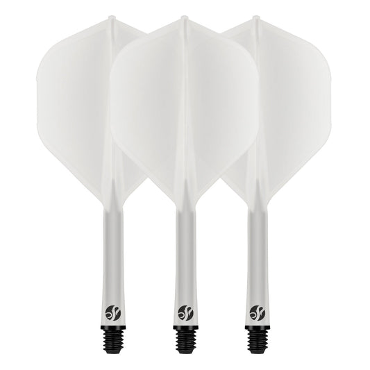 Flight Deck Clear One Piece Dart Flights and Shaft System by Shot