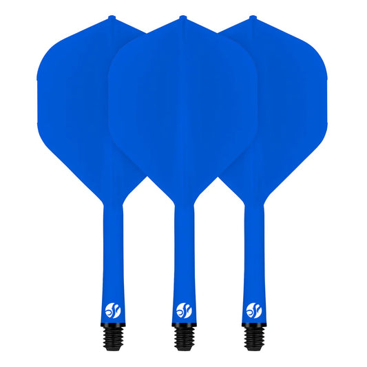 Flight Deck Blue One Piece Dart Flights and Shaft System by Shot
