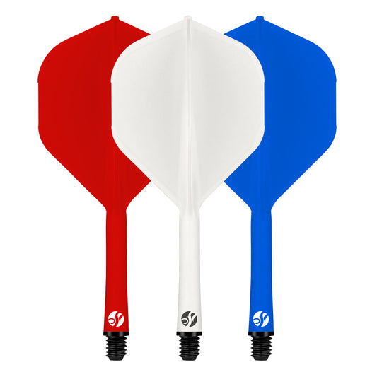 Flight Deck Tricolour One Piece Dart Flights and Shaft System by Shot