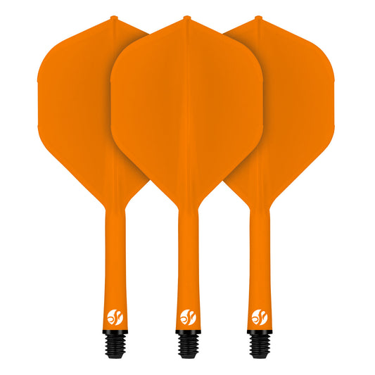 Flight Deck Orange One Piece Dart Flights and Shaft System by Shot