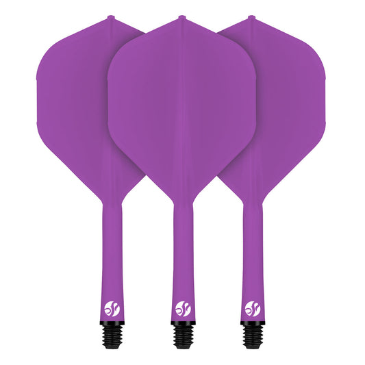 Flight Deck Purple One Piece Dart Flights and Shaft System by Shot