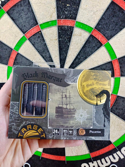 Black Marque Phantom 90% Tungsten SP Steel Tip Darts by Target Japan Pre-Owned 24g