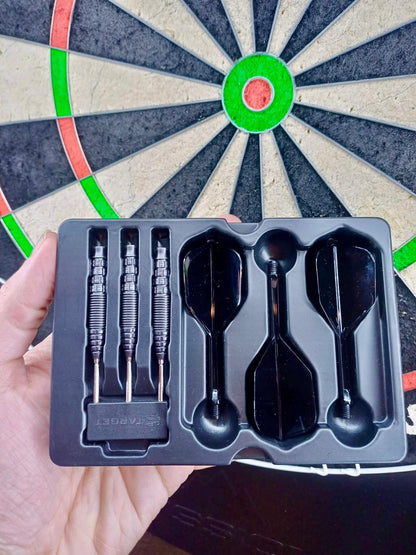 Black Marque Phantom 90% Tungsten SP Steel Tip Darts by Target Japan Pre-Owned 24g